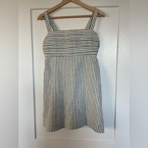 Abercrombie & Fitch Linen-Blend Dress w/ Hidden Romper Lining Summer Essential